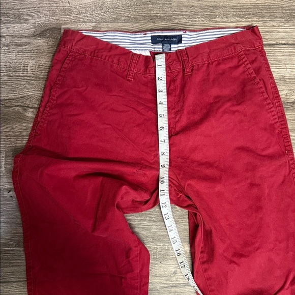 Tommy Hilfiger Men's Vibrant Red Chinos - Picture 7 of 11